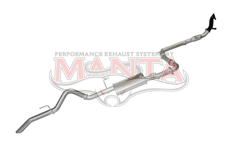 Manta Performance Exhaust System with Cat R Tailpipe (Navara D40 05-07) — fits Nissan Navara