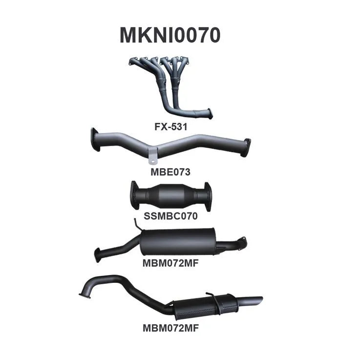 Manta Performance Full System with Center & Rear Muffler (Patrol GU 97-16) — fits Nissan Patrol GU