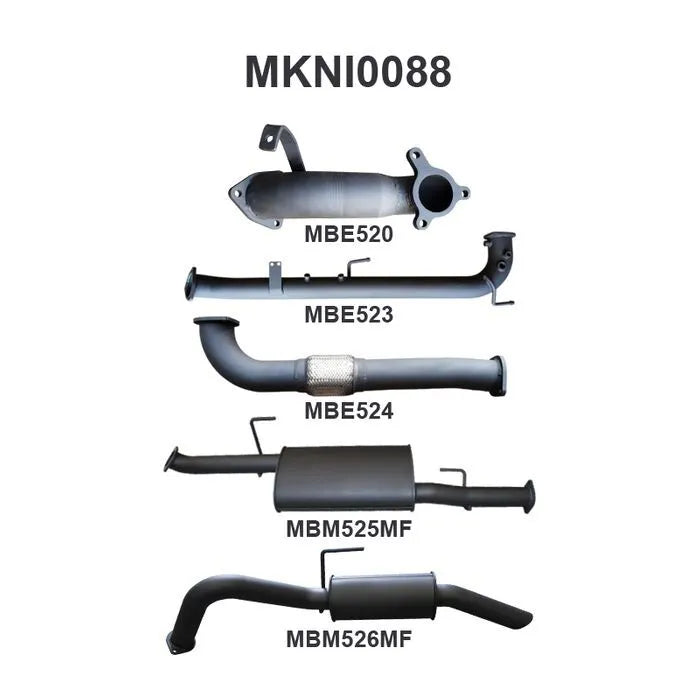 Manta Performance Cat & DPF Delete R Muffler (Navara D40 05-07) — fits Nissan Navara