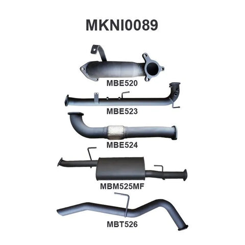 Manta Performance Cat & DPF Delete R Tailpipe (Navara D40 05-07) — fits Nissan Navara