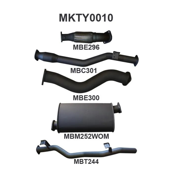 Manta Performance 3in Exhaust System with Cat & Muffler (Landcruiser VDJ79 07+)