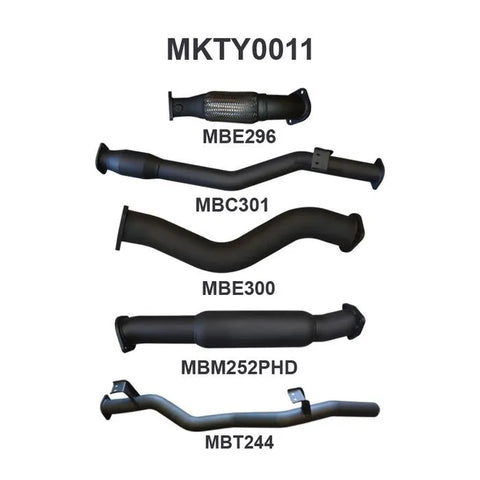 Manta Performance 3in Exhaust System with Cat & Hotdog (Landcruiser VDJ79 07+)