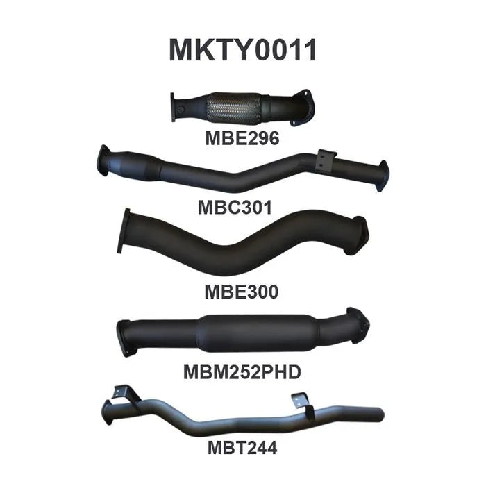 Manta Performance 3in Exhaust System with Cat & Hotdog (Landcruiser VDJ79 07+)