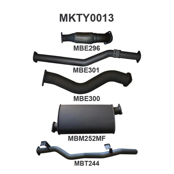 Manta Performance 3in Exhaust System without Cat & Muffler (Landcruiser VDJ79 07+)