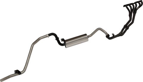 Manta Performance Single 2.5in Full System with Extractors Aluminised Steel - Medium (Landcruiser FZJ80 80-90) — fi...