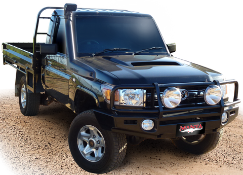 Manta Performance Dual 3in Full System without Cat Aluminised Steel - Medium (Landcruiser VDJ79 07-16) — fits Toyot...