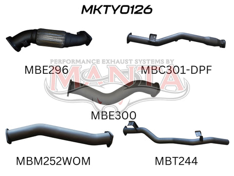 Manta Performance 3in with Cat & WOM DPF (Landcruiser VDJ79 07+) — fits Toyota Landcruiser 79 Series (image 2)