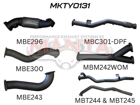 Manta Performance Dual 3in with Cat & WOM DPF (Landcruiser VDJ79 07+) — fits Toyota Landcruiser 79 Series
