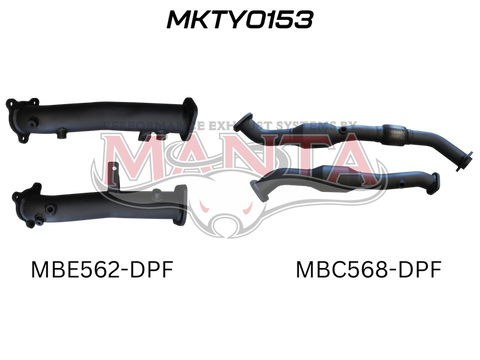 Manta Performance DPF with Cat (Landcruiser VDJ200 07+) — fits Toyota Landcruiser 200 Series Mkii