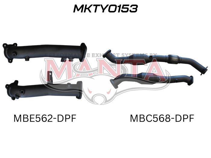 Manta Performance DPF with Cat (Landcruiser VDJ200 07+) — fits Toyota Landcruiser 200 Series Mkii