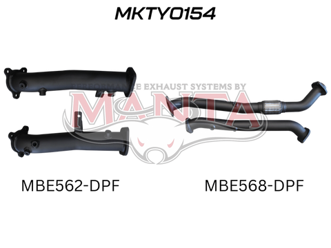 Manta Performance DPF Delete Only without Cat (Landcruiser VDJ200 07+) — fits Toyota Landcruiser 200 Series Mkii