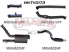 Manta Performance Dual 3in without Cat, Muffler, 4in Tailpipe with Rear MUF (Landcruiser VDJ200 07+)