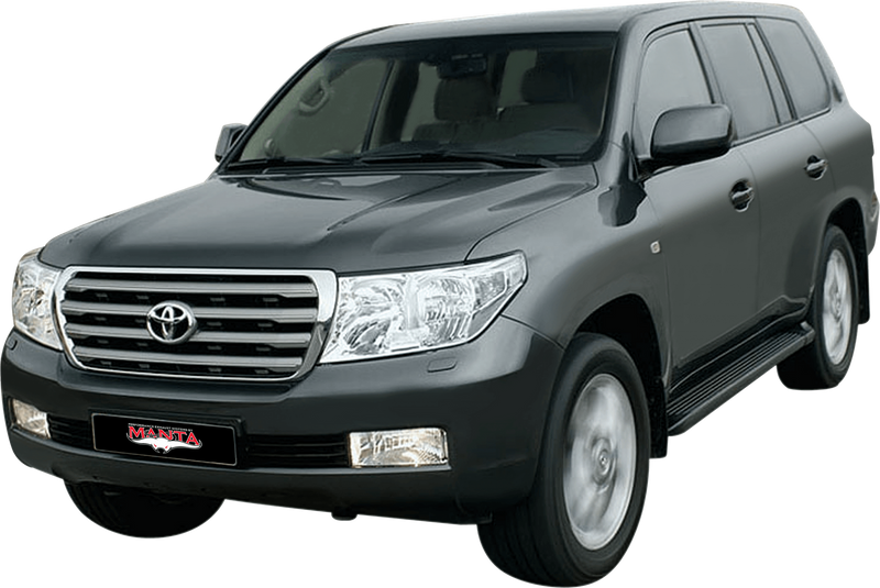 Manta Performance Dual 3in into Single 4in Turbo Back without Cat Aluminised Steel - Quiet (Landcruiser VDJ200 07-15)