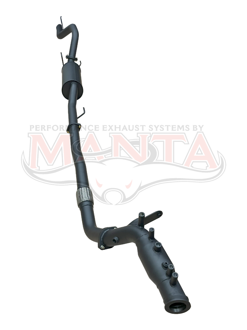 Manta Performance 3in Turbo Back Muffler With Cat (Fortuner GUN156R 2.8L 1GD. 15-25) — fits Toyota Fortuner Gun156