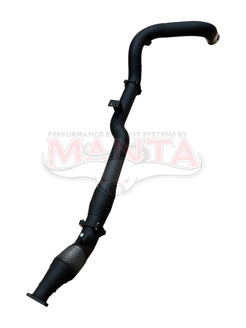 Manta Performance 4in Single Side Exit,Cat & Without Muffler (VDJ79 V8 4.5L TD, Dual Cab Ute 12-16,(Pre DPF),T/Back...