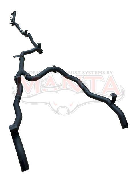 Manta Performance 3in Dual Turbo Back With Cat & Without Muffler (Landcruiser GDJ79 Ute, 2.8L TD, 23 On) — fits Toy...