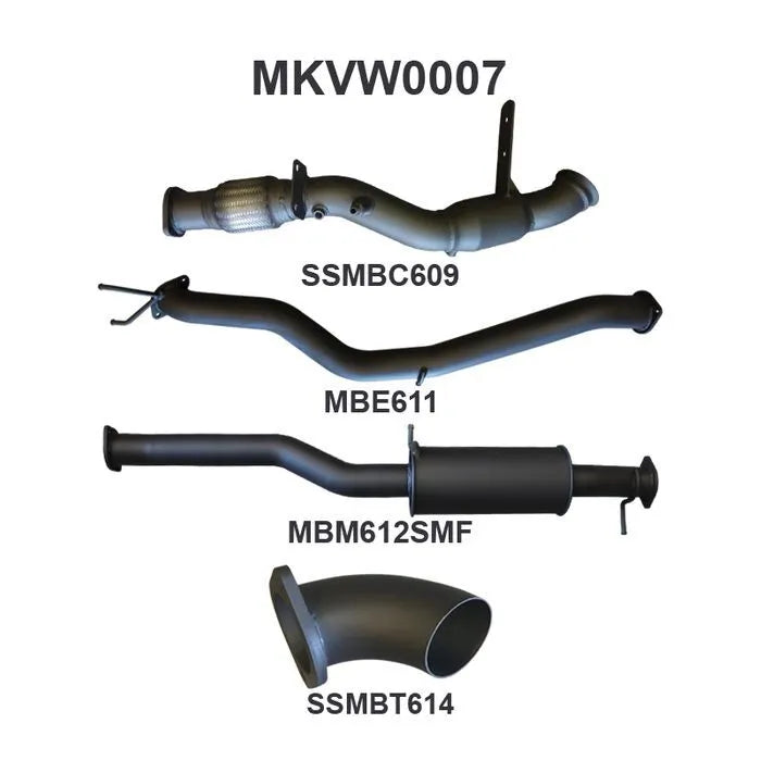 Manta Performance 3in Late Model Standard Exit Sports Muffler (Amarok) — fits Volkswagen Amarok