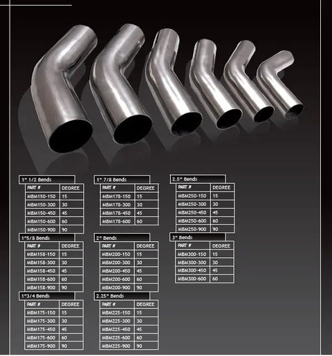 XForce Mandrel Bend - 2.25in Bend, 90 Degree, Mild Steel