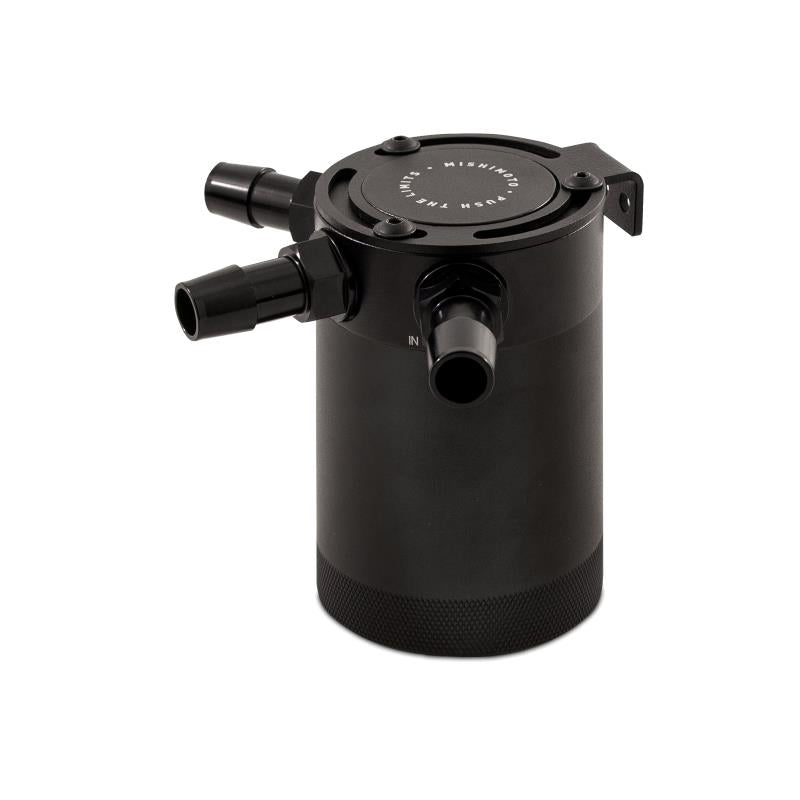 Mishimoto Compact Baffled Oil Catch Can, 3-Port - Black