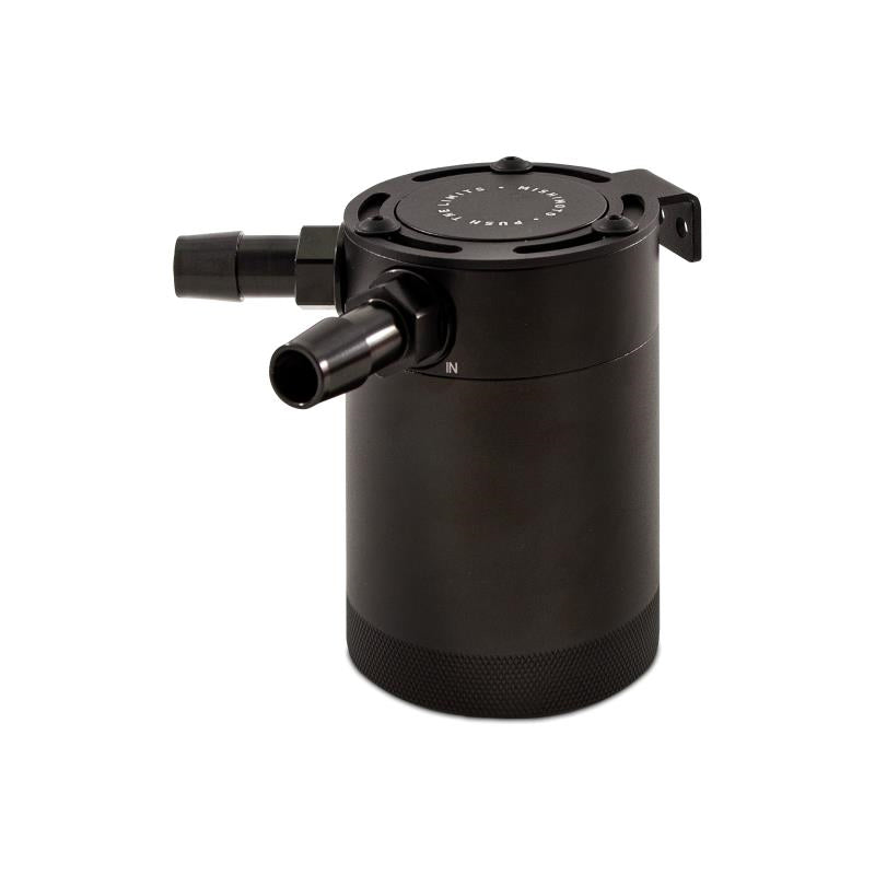 Mishimoto Compact Baffled Oil Catch Can, 2-Port - Black