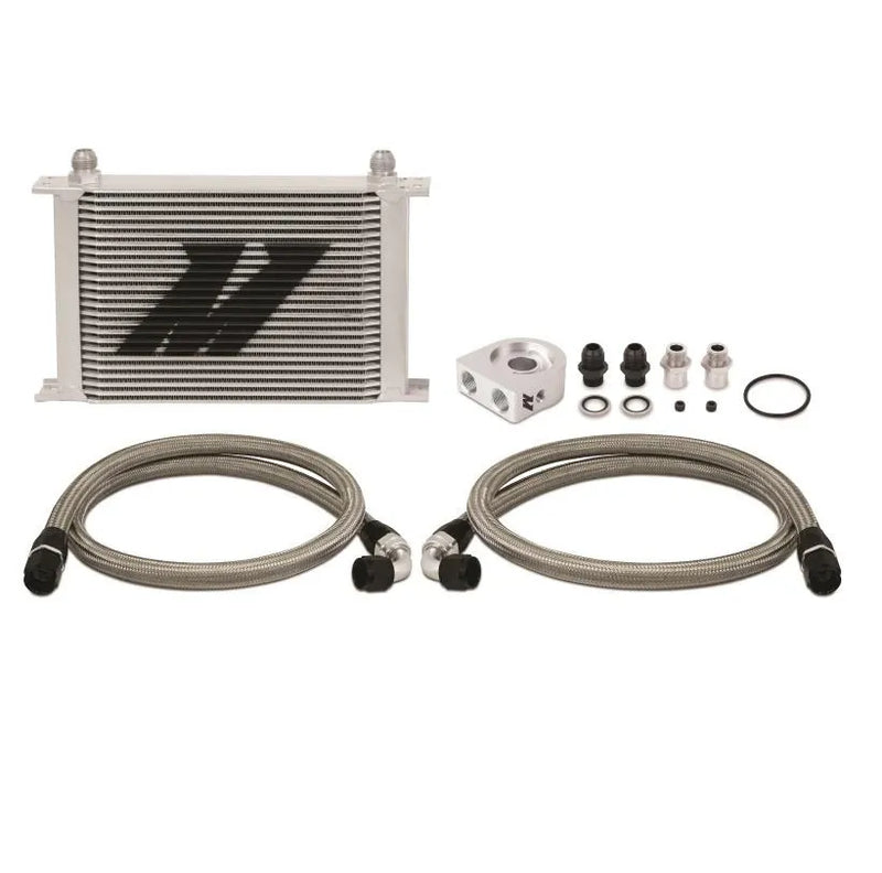 Mishimoto Universal Oil Cooler Kit, 25 Row - Silver, Non Thermostatic