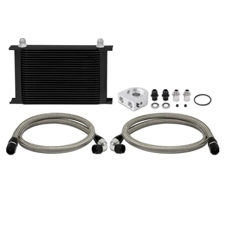 Mishimoto Universal Oil Cooler Kit, 19 Row - Black, Non Thermostatic