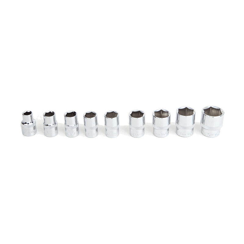 Mechpro Non-Slip Socket Set Metric 3/8In Drive 9pc