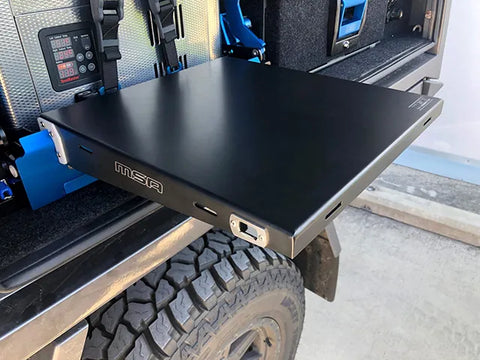 MSA 4x4 Drop Slide Clip-On Table with Cutlery Roll