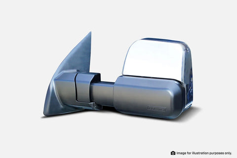MSA 4x4 Towing Mirrors Electric Chrome (Navara 15-20) — fits Nissan Navara