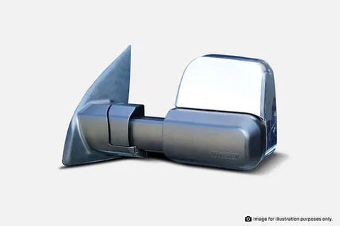 MSA 4x4 Towing Mirrors Electric Heated Chrome (Navara 15-20) — fits Nissan Navara