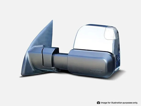 MSA 4x4 Towing Mirrors Electric Heated Indicators Chrome (Navara 15-20) — fits Nissan Navara
