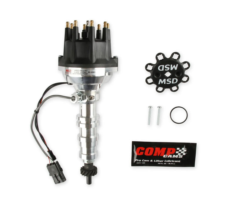 MSD 2363 Pro-Billet Cam Sync Distributor, Ford FE, Steel