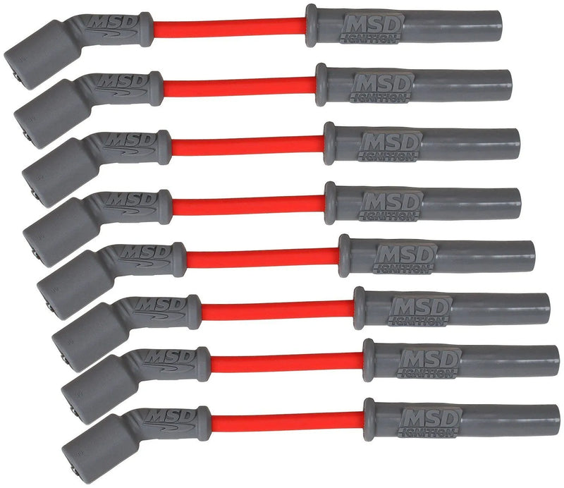 MSD Super Conductor Spark Plug Wire Set, GM LS1, '97-On, Vette, Camaro For use on GM LS1 engines, Corvette, Camaro, '97-On, Red jacket