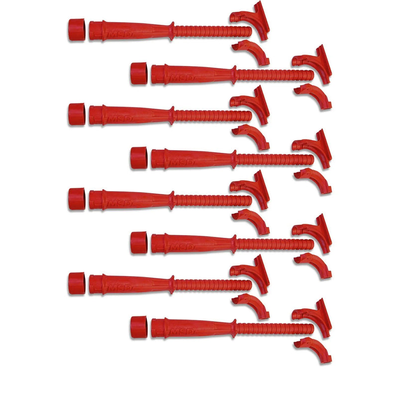 MSD 34759 Hemi Tubes, Red Set of 8 Hemi Tubes, Elbows,
