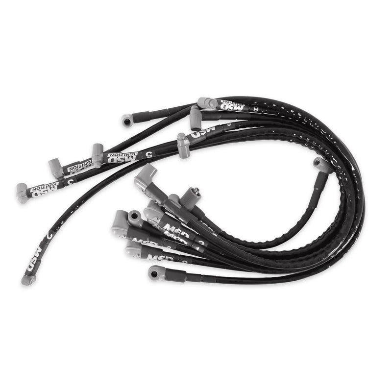 MSD Sleeved Spark Plug Wires for SBC under exhaust, HEI — fits Chevrolet Suburban 1500