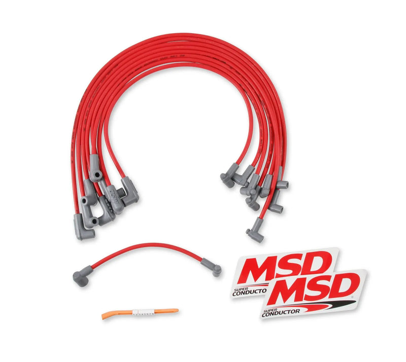 MSD Super Conductor 8.5mm Spark Plug Wire Set, Small Block Chevy with HEI Cap — fits Chevrolet Camaro Gen 3