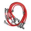 MSD Super Conductor Spark Plug Wire Set, Small Block Chevy w/HEI Cap For use on Chevy Small Block with HEI, Red jacket