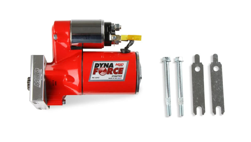 MSD DynaForce Starter - High Torque - Red Chevrolet Small and Big Block - Straight Mount Holes