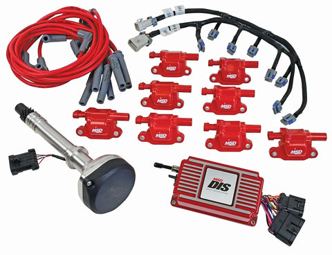 MSD DIS Direct Ignition System Kit - Red Chevrolet Small/Big Block — fits Chevrolet Suburban 1500
