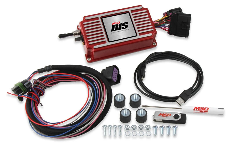 MSD DIS Direct Ignition System Control Box - Red GM/Ford/Dodge V8 Using Dual Sync Distributor