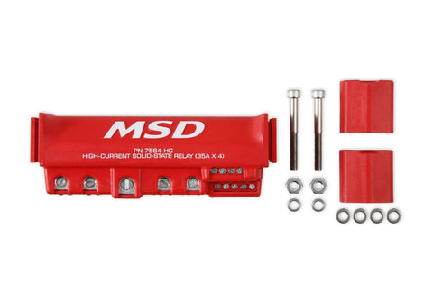 MSD High-Current Solid-State Relay 35Ax4, Red High-Current Solid-State Relay 35 Amp per channel up to 140 Amp continuous