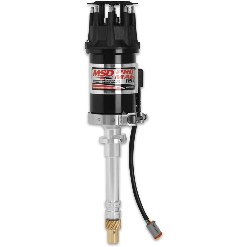 MSD Pro Mag 12LT Generator, Black Supplied with a bronze gear, band clamp, cap and rotor.