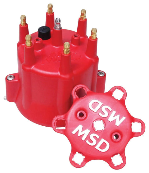 MSD Chevy 6 Cylinder HEI Distributor Cap w/Retainer These caps are injection molded from DuPont® Rynite material an...