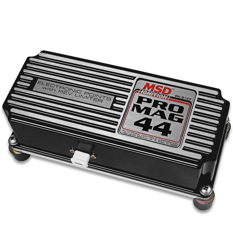 MSD Pro Mag 44 Amp Electronic Points Box - Black The Electronic Points Box with Rev Limiter is responsible for cont...