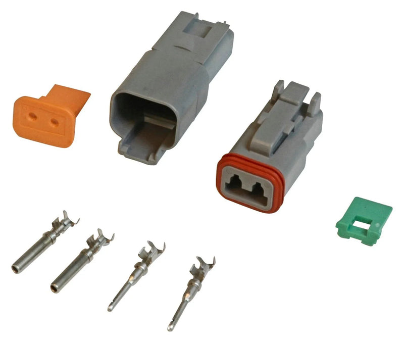 MSD Deutsch Connector - 2-Pin - 16-18 Gauge Supplied with Terminals, Seals, and Housings