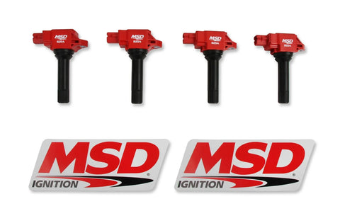 MSD Ignition Coil - Blaster Series - Red - 4-Pack Fits Subaru, Scion and Toyota 2.0L Boxer 2015-2019, Black, 4-Pack...