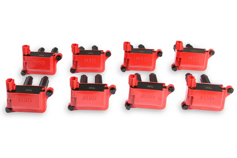 MSD 82558 Ignition Coil - Blaster - Hemi - Red - 8-Pack