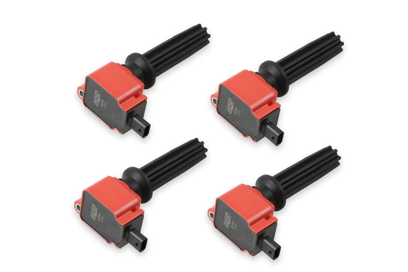 MSD Ignition Coil - Ford EcoBoost - 2.0L/2.3L L4 - Red - 4-Pack 2012-2019 Ford EcoBoost - 2.0L/2.3L — fits Ford Mus...