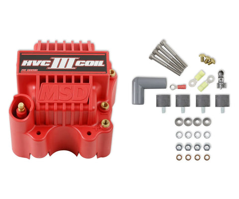 MSD Ignition Coil - HVC-3 Series - Red Use with Power Grid 600 Single Channel - PN 8001