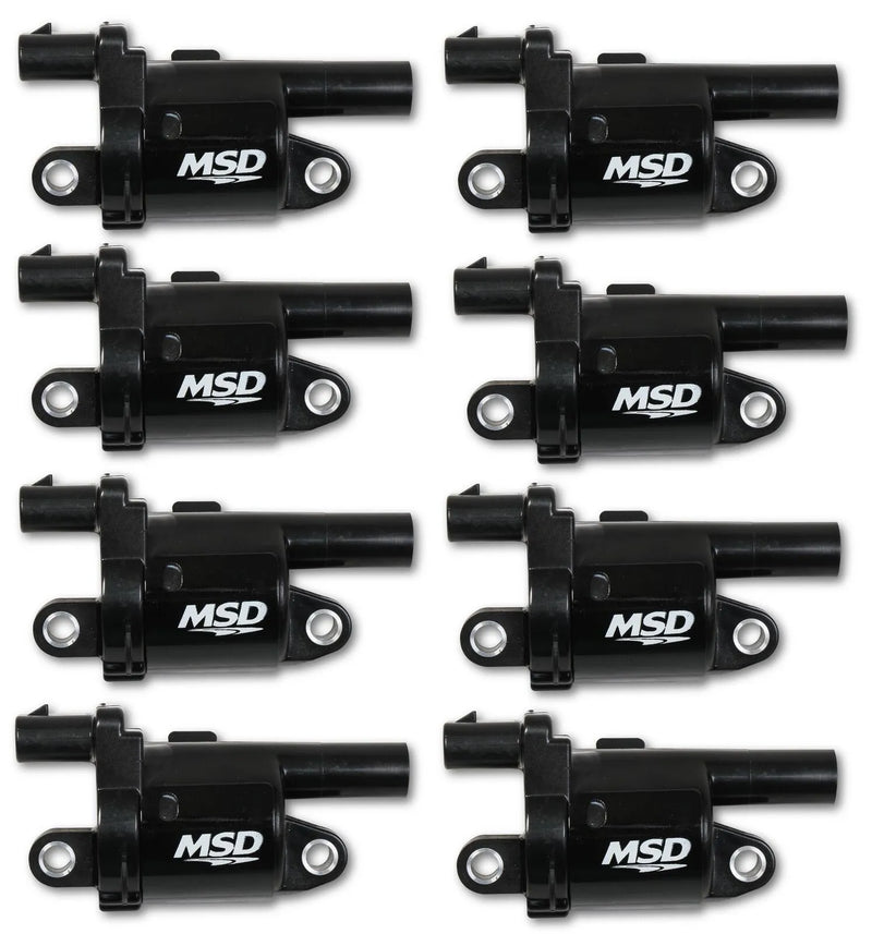 MSD Ignition Coil - Blaster Series - Gen V GDI Engine - Black - 8-Pack- Round 2014-Up GM LT Direct Injected Engine...